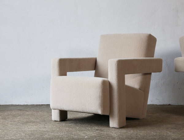 Gerrit Rietveld XL Utrecht Chairs, Cassina, Newly Upholstered in Pure ...